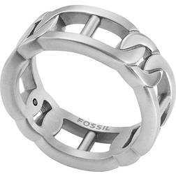 Fossil Men Heritage D-Link Stainless Steel Band Ring