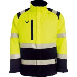 Tranemo FR vinterjakke, Hi-vis Gul/marineblå