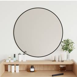 vidaXL Black ø 60 cm Round Wall Mirror 60cm