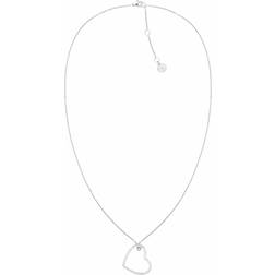 Tommy Hilfiger Heart Necklace - Silver/Transparent