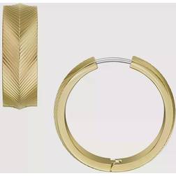 Fossil Örhängen Harlow Guld JF04537710 Örhängen linjär struktur guldfärgade rostfria stål