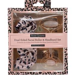 Danielle Creations Dual Sided Rose Quartz Facial Roller Print Headband