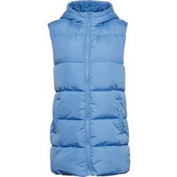 Pieces Pcbee New Puffer Vest Bc Långa västar Granada Sky