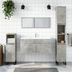 vidaXL concrete grey Bathroom Cabinet Vanity Unit Cupboard Engineered