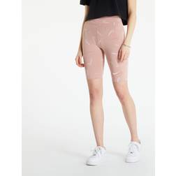 Nike W Nsw Short Aop Prnt Rose Whisper/white, Female, Tøj, Tights, Lyserød