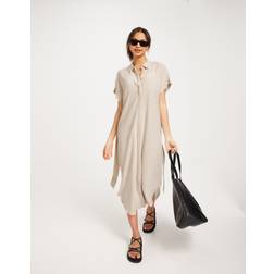 Object Linen Blend Shirt Dress