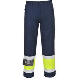 Portwest Modaflame arbejdsbukser, Marine/Hi-Vis gul