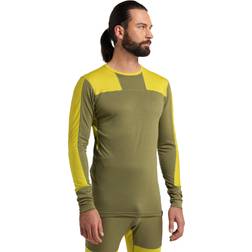 Haglöfs Natural Blend Tech Crew Neck Shirt - Aurora/Olive Green