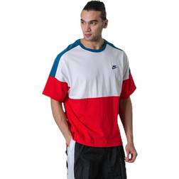 Nike Nsw Top CB Blue/White/Red, Male, Tøj, T-shirt, Flerfarvet