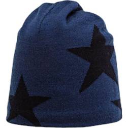 Molo Colder Star Beanie Blue/Black, Unisex, Tøj, hatte og kasketter, Blå/Sort, 3,5