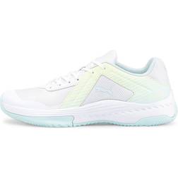 Puma Unisex Varion Indoor-Sportschuh, White-Nitro Blue-Fizzy Light