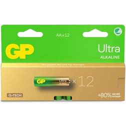 GP Batteries Ultra Alkaline Size AA, 15AU/LR6, 1.5V, 12-pack