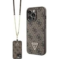 Guess iPhone 13 Pro Mobilskal Crossbody 4G Metal Logo Brun