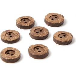 Hemline coconut wooden button two hole