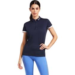 Ariat Bandera quarter Zip Ladies Polo Shirt Blue