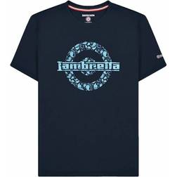 Lambretta Mens Paisley Logo T-Shirt Navy