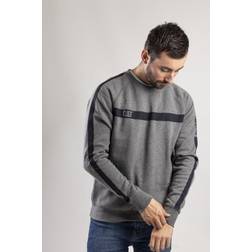 Caterpillar Icon Stripe Sweatshirt Heather Grey