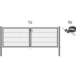 Alberts 633066 Einstab-Gittermatten-Doppeltorset zinkphosphatiert