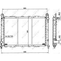 NRF Radiator 58996 Aluminium 546 378 23 Mekanisk Fuget Køleripper