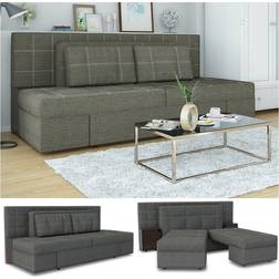 VICCO Couch Gray Sofa 235cm 4Stk. 3-Sitzer