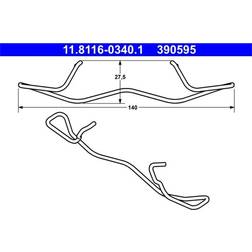 ATE feder, bremssattel 11.8116-0340.1