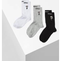 Karl Lagerfeld Ikonik 2.0 Strumpor Set Med 3 - Svart/Vit/Grå