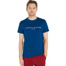 Tommy Hilfiger Herr T-tröja logo t-shirt, Djup indigo