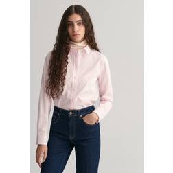 Gant Dam Regular fit ginghamvävd poplinskjorta Rosa