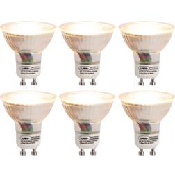 Luedd Set van 6 GU10 3-staps dim to warm lampen 5W 380 lm 2000-2700K