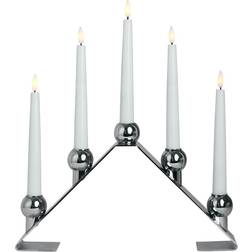 Watt & Veke Luna Chrome Adventsljusstake 33cm