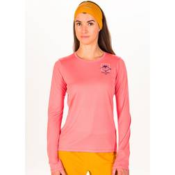 Asics Womens Fujitrail Logo Ls Top Pink