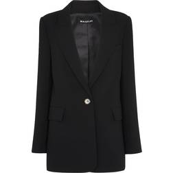 Whistles Women's Crepe Boyfriend Blazer Black