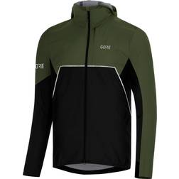 Gorewear R7 Partial Gore-Tex Infinium Hooded Jacket - Black/Utility Green