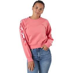 Fila Bettens Cropped Crew Sweat 40021 Tea Rose, Female, Tøj, Skjorter, Lyserød