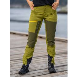 Bergans Women's Cecilie Mountain Softshell Pants, XL, Trail Green/Dark Olive Green