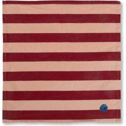 Byon Leya stripe Stofserviet Pink, Rød (45x45cm)