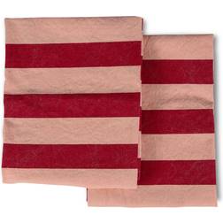 Byon Leya stripe Geschirrtuch Küchenhandtuch Rosa, Rot (70x50cm)