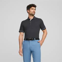 Puma Cloudspun Haystack Polo, polotröja golf herr Black Heatherh