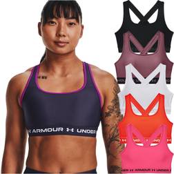 Under Armour Ua Crossback Mid Bra Tempered Steel, Female, Tøj, Sports-bh, Træning