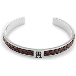 Tommy Hilfiger Mens Braided Metal Memory Bangle