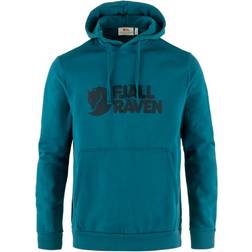 Fjällräven Logo Hoodie M Deep Sea - Blue