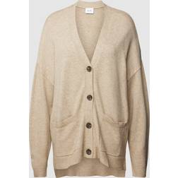 Vila Överdimensionerad Stickad Kofta Beige