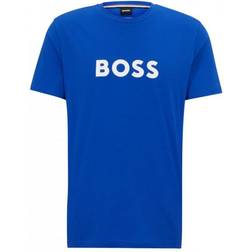 HUGO BOSS Logo Print UV-Absorbent Beachwear T-Shirt, Bright Blue