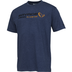 Savage Gear Signature Logo T-shirt - Blue Melange