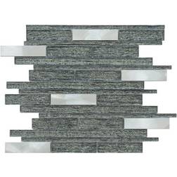 Altair Ardcarn 10.9 Rectangular Laminated Glass Mosaic Mix Aluminum Wall Tile