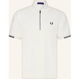 Fred Perry Zip Polo Sn33 White