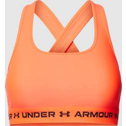 Under Armour Women's Crossback Mid Sports Bra Beta Black