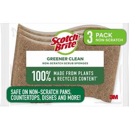 Scotch-Brite Greener Clean Natural Fiber Non-Scratch Scrub Sponge 3-pack