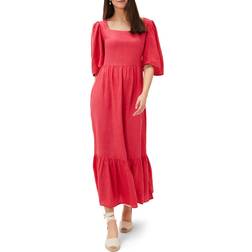 Phase Eight Emaline Linen Maxi Dress, Raspberry