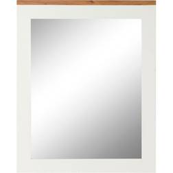 Dkd Home Decor White Brown Acacia Mango wood Urban Wall Mirror